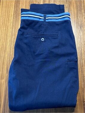 CON.STRUCT Mens Pants 40x30 Navy Blue Chino Stretch Pocket On Leg